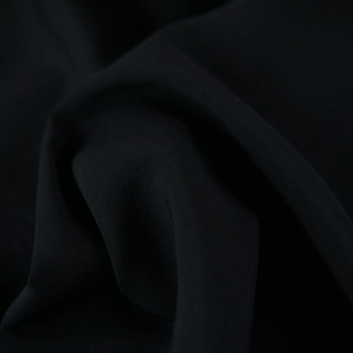 Tissu popeline viscose bambou uni - noir x 10 cm