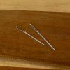 Aiguilles à laine en métal x 2