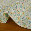 Tissu popeline coton minis fleurs pastel - vert x 10 cm