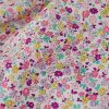 Tissu popeline coton minis fleurs pastel - violet x 10 cm