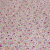 Tissu popeline coton minis fleurs pastel - violet x 10 cm