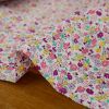 Tissu popeline coton minis fleurs pastel - violet x 10 cm