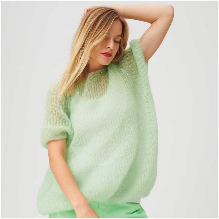Kit tricot pull oversize manches courtes- Rico design