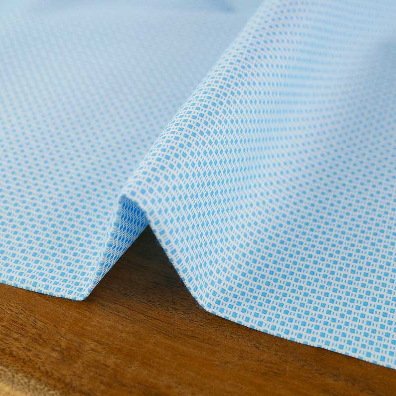 Toile De Coton Imprimée Diabolo Bleue - Vente Au Demi-mètre, Motif Floral Champêtre