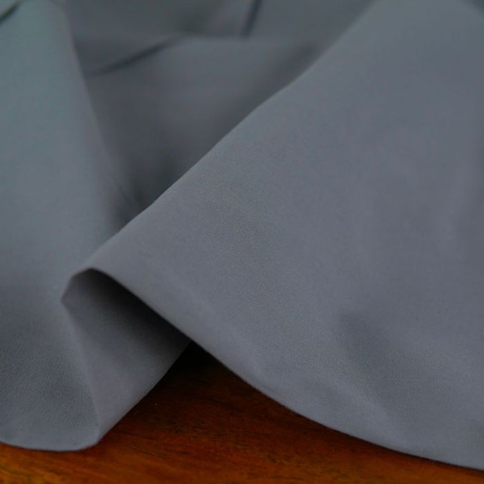 Tissu coton popeline bio - bleu tempête x 10 cm