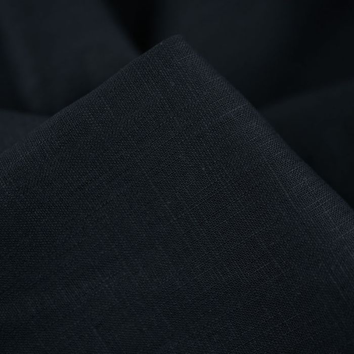 Tissu ramie Linen look - bleu foncé x 10cm