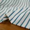 Tissu jersey à rayures marinière écru - bleu gris x 10 cm