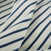 Tissu jersey à rayures marinière écru - bleu x 10 cm