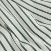 Tissu jersey à rayures marinière écru - vert x 10 cm