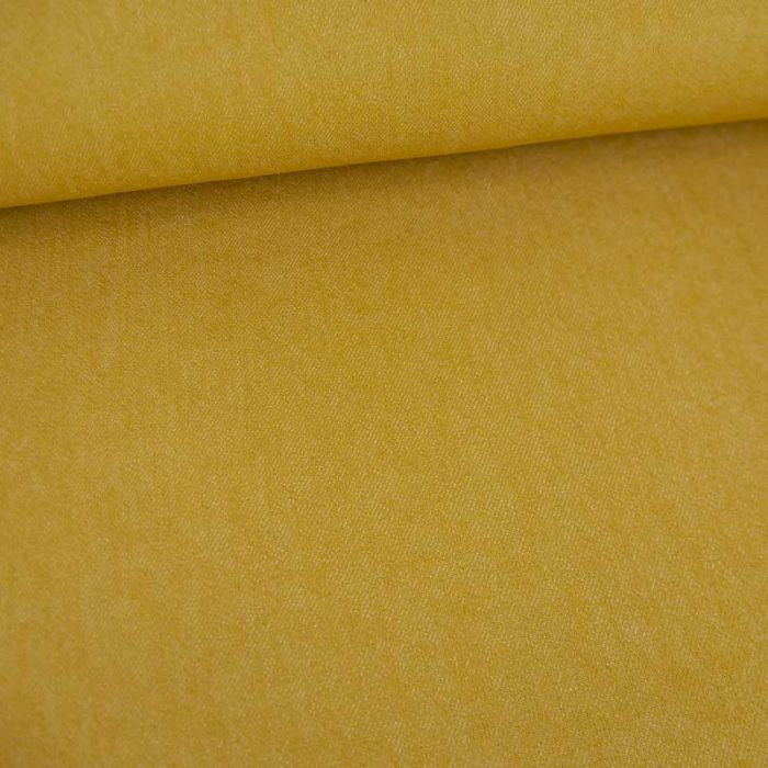 Coupon - Tissu jean denim stretch moutarde