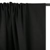 Tissu coton demi-natté canvas uni - noir x 10 cm