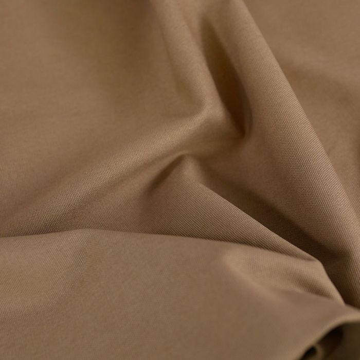 Tissu coton demi-natté canvas uni - beige x 10 cm