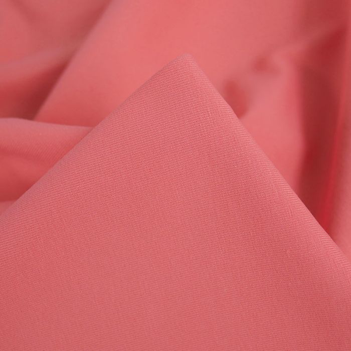 Tissu jersey coton uni - corail x 10 cm