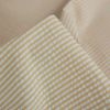 Tissu seersucker rayures blanc - beige clair x 10 cm
