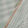 Tissu double gaze vichy double face - céladon x 10 cm
