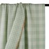 Tissu double gaze vichy double face - céladon x 10 cm