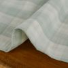 Tissu double gaze vichy double face - céladon x 10 cm