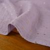 Tissu double gaze pois dorés - lilas x 10cm