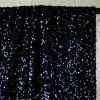 Tissu jersey velours sequins - bleu marine x 10 cm