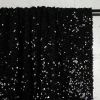 Tissu jersey velours sequins - noir x 10 cm