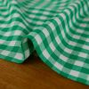 Tissu coton vichy - vert x 10cm