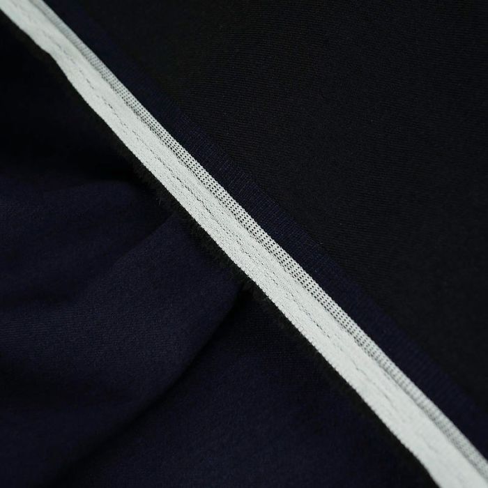 Tissu jean denim stretch haute couture - bleu nuit x 10 cm