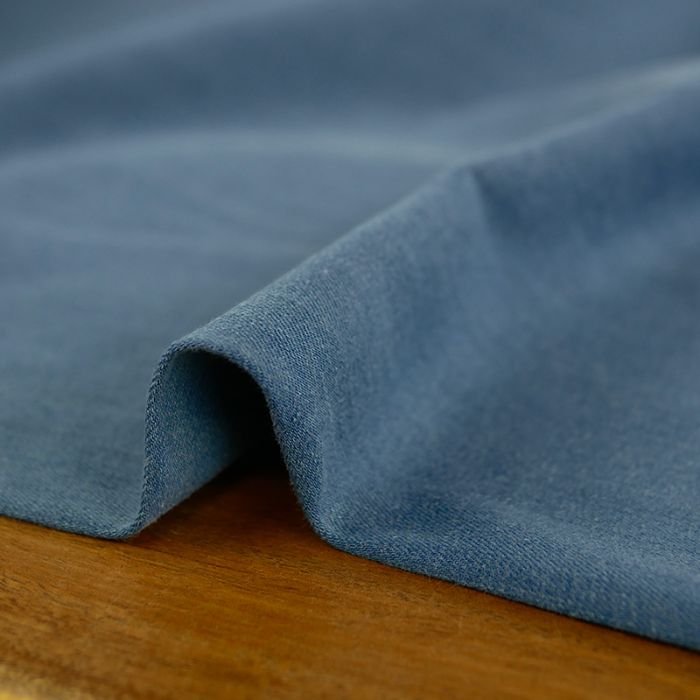 Tissu jean denim stretch haute couture - bleu clair x 10 cm