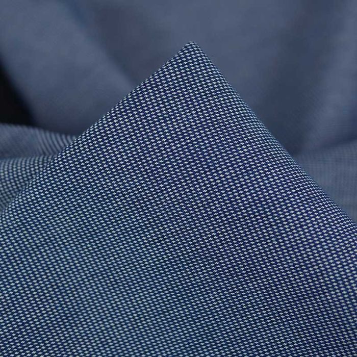 Tissu denim tissé minimaliste haute couture - bleu marine x 10 cm