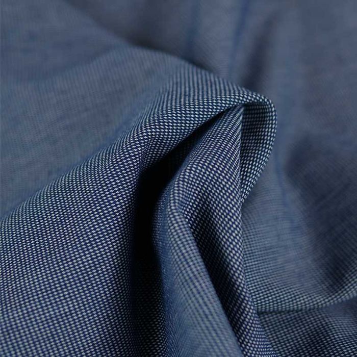 Tissu denim tissé minimaliste haute couture - bleu marine x 10 cm