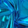 Tissu stretch lamé métallisé - bleu x 10 cm