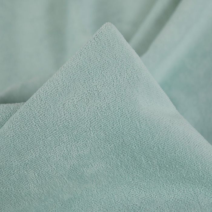 Tissu jersey éponge coton oeko-tex - céladon x 10 cm