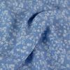 Tissu viscose fleurs myosotis - bleu lavande x 10 cm
