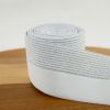 Élastique bord-côte pré-plié rayures lurex 60 mm x 10 cm