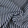 Tissu jersey coton à rayures marinière - bleu foncé x 10 cm