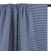 Tissu jersey coton à fines rayures - bleu marine x 10 cm