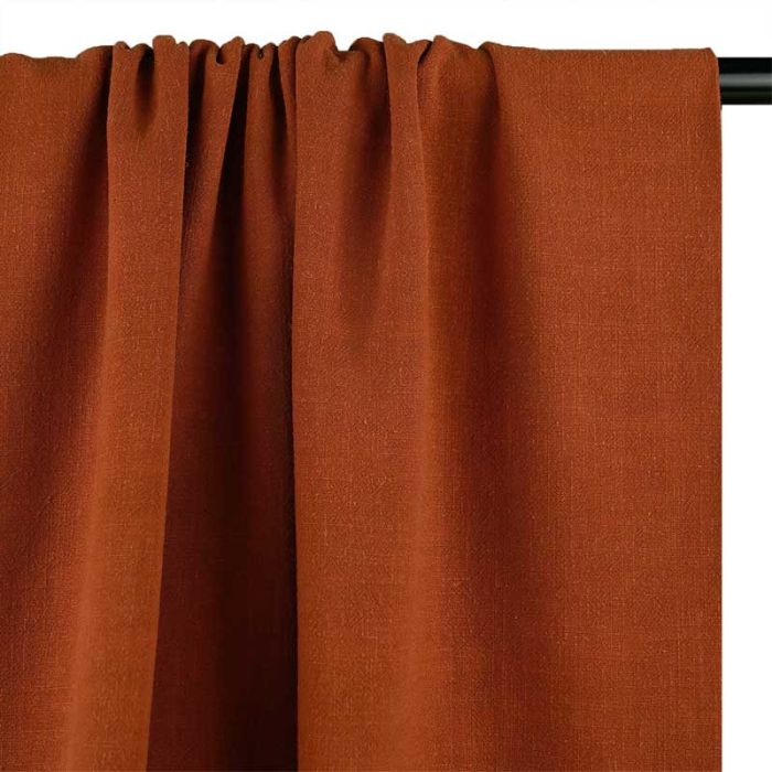 Tissu viscose lin - tomette x 10 cm