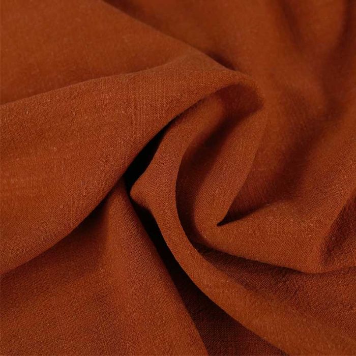 Tissu viscose lin - tomette x 10 cm