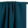 Tissu viscose lin - bleu canard x 10 cm
