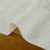 Tissu double gaze rayures lurex - blanc cassé x 10 cm