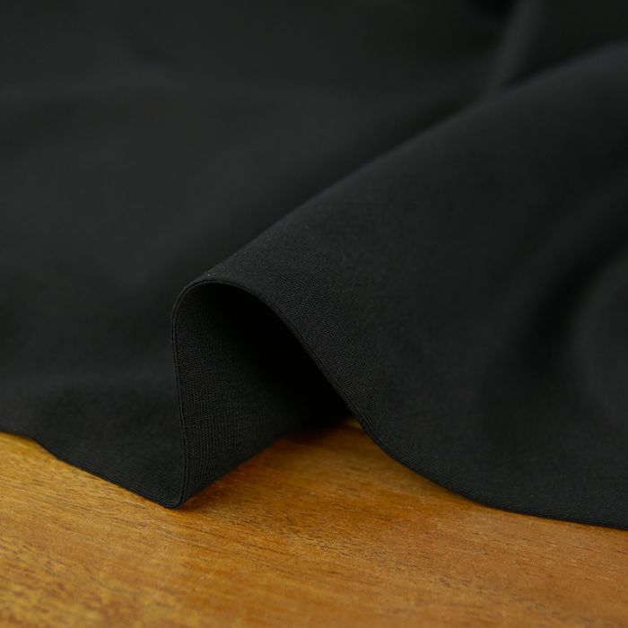 Tissu jersey coton uni noir x 10cm