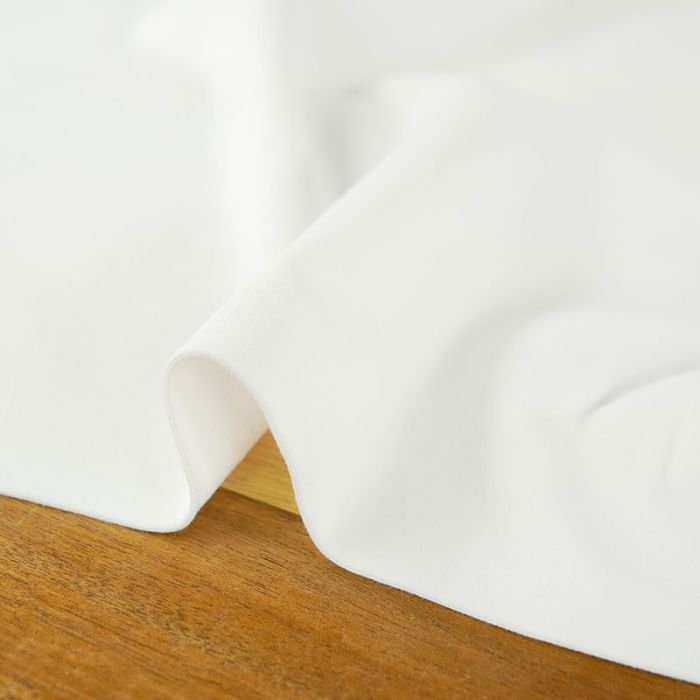 Tissu jersey coton uni blanc x 10cm