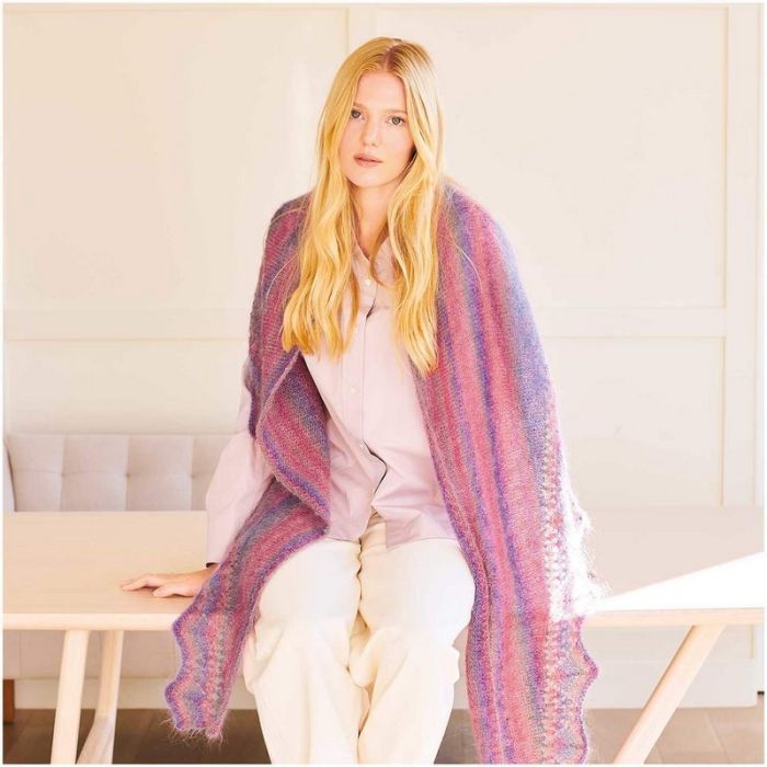 Kit tricot châle arc en ciel - Rico design