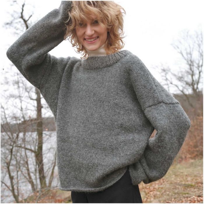 Kit tricot pull oversize en alpaga - Rico design