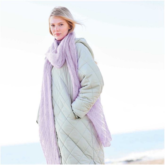 Kit tricot écharpe mohair dentelle - Rico design