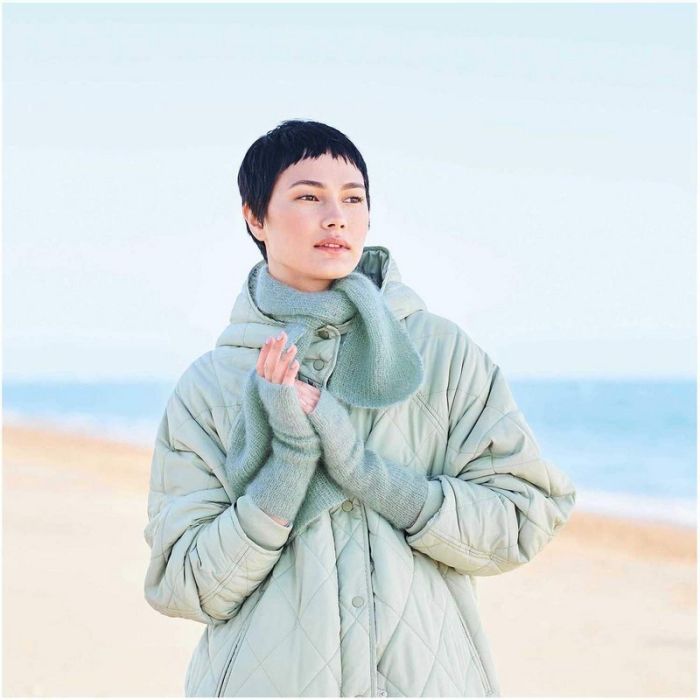 Kit tricot Mitaines douces mohair - Rico design