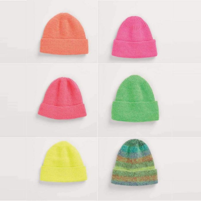 Kit tricot bonnet fluo adulte - Rico design