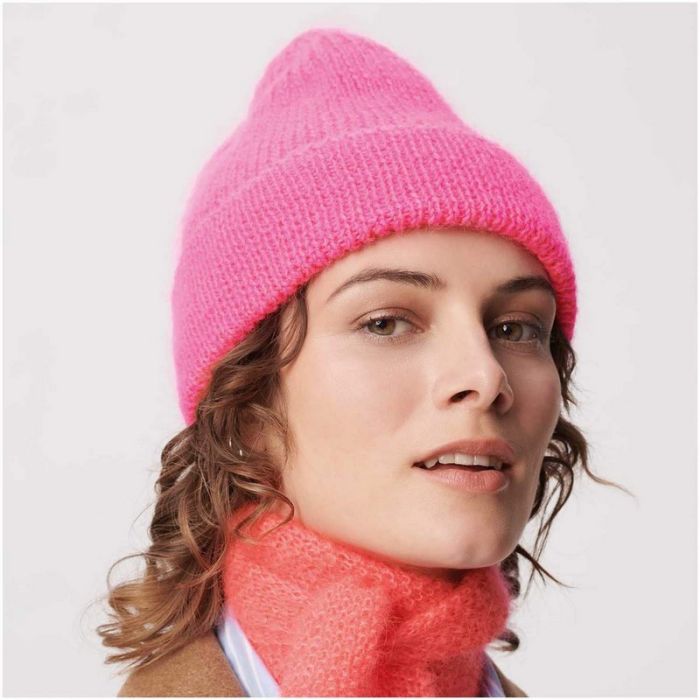 Kit tricot bonnet fluo adulte - Rico design