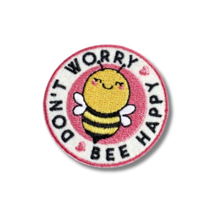 Écusson Thermocollant Don't Worry Bee Happy | Personnalisation de  Vêtements
