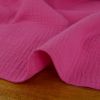 Tissu double gaze bio - fuchsia x 10 cm