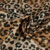 Tissu popeline coton motifs léopard - beige x 10 cm